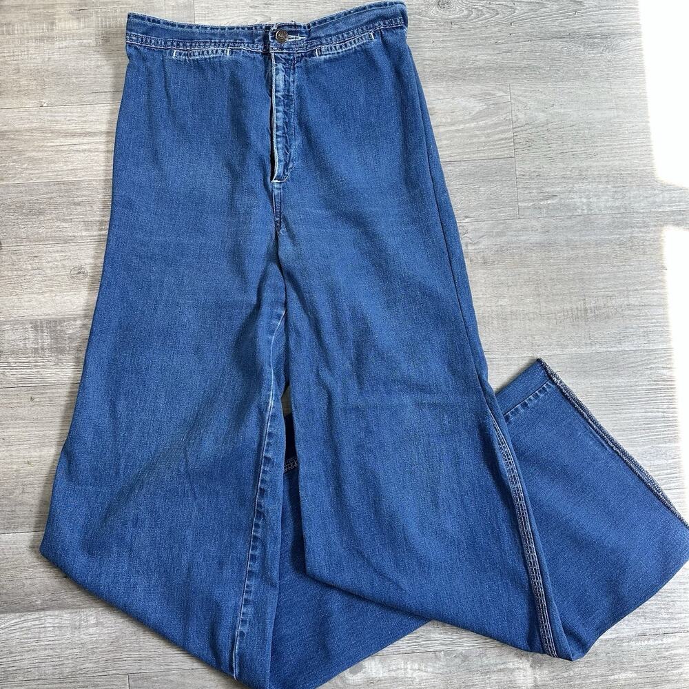 Vintage 70s High Rise Bell Bottom FeelinFit Brand Women’s Jeans *As Is 29x34